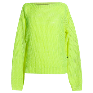 Pull fluo tricot logo