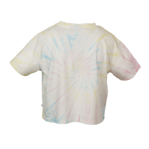 T-shirt crop, tie dye ecru