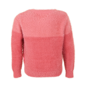 Pull tricot 2 kleuren old pink