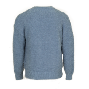 Pull ronde hals, zachte tricot old blue