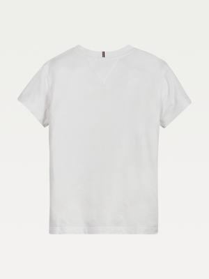 T-shirt T glitter white
