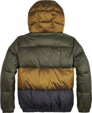 Jas colorblock dark olive/colo
