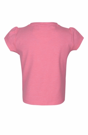 T-shirt papegaai fluo pink