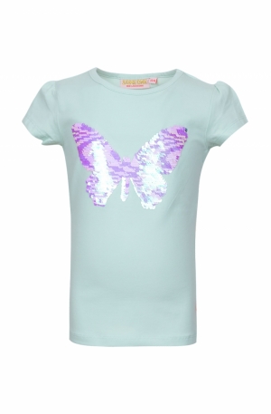T-shirt vlinder paillet logo
