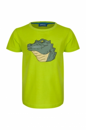 T-shirt krokodil lime