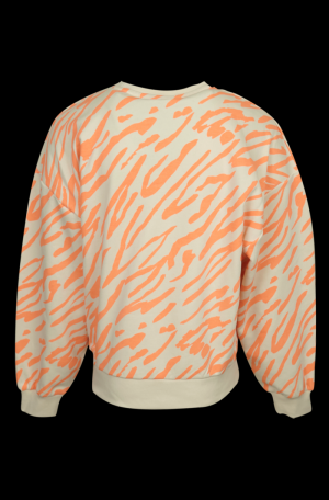 Sweater print bright orange
