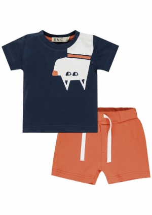 T-shirt + short oranje jersey 8233
