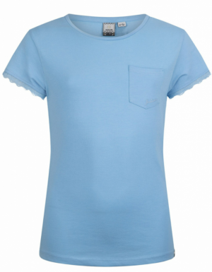 T-shirt borstzakje soft blue