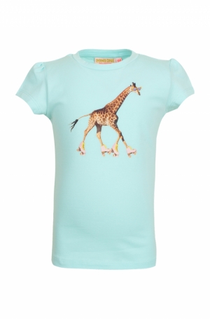 T-shirt giraf light aqua