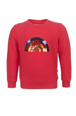 Sweater regenboog fuchsia