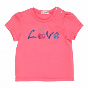 T-shirt Love raspberry