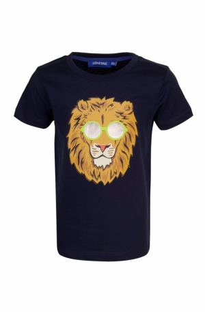 T-shirt leeuw navy