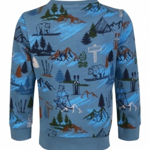 Sweater all-over print medium blue