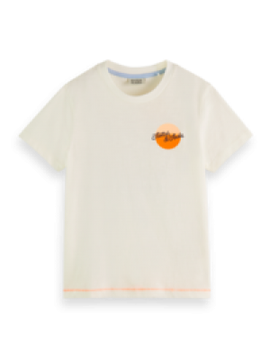 T-shirt oranje opdruk 0001