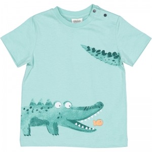 T-shirt krokodil verde aqua