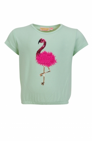 T-shirt flamingo light mint