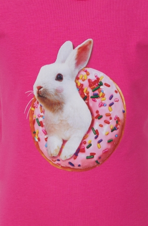 T-shirt konijn dark pink