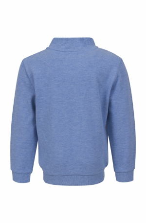 Sweater met rits light blue