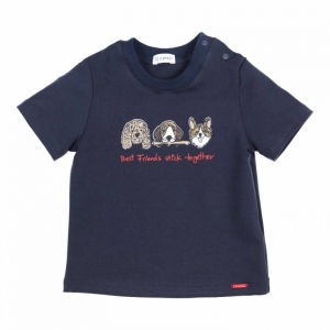 T-shirt hondjes navy