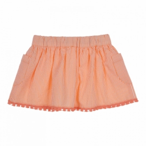 Rok gestreept orange