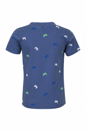 T-shirt all over print gaming blue grey