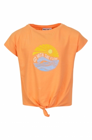 T-shirt knoopje bright orange