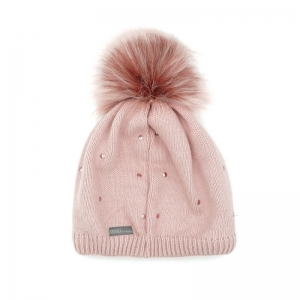 Muts pompon, glitter detail 0017