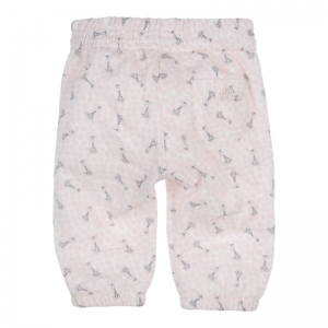 Broek print giraf light pink-off