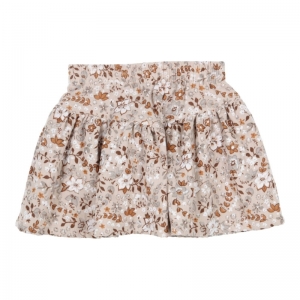 Rok gebloemd beige-brown