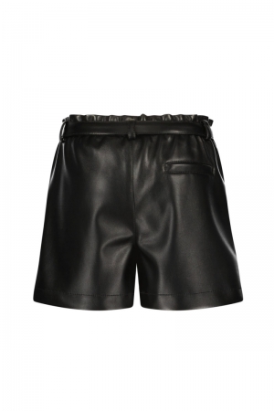 Short leather look antra