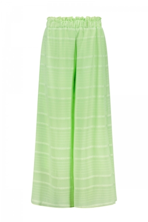 Broek wijdt, voile streep mint