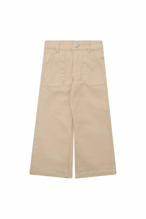 Broek opgezette zakken beige