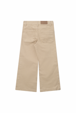 Broek opgezette zakken beige