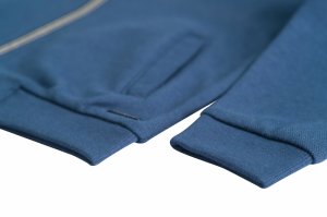 Sweater gilet ronde hals, rits blue grey