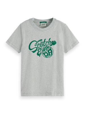 T-shirt groene opdruk 030