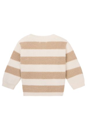 Pull beige gestreept 334