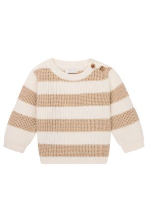 Pull beige gestreept 334