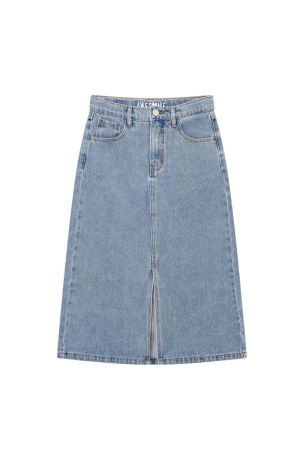 Rok jeans lang light denim