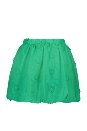 Rok bloemen broderie sea green
