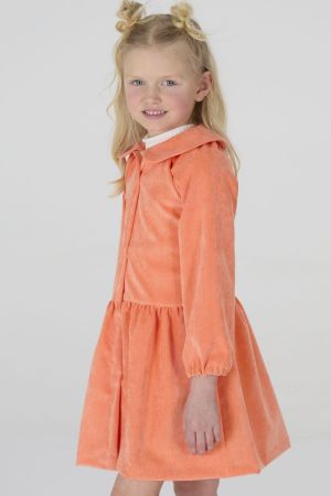 Kleed rib met kraagje neon orange