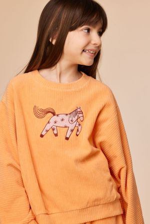 Meisjespyjama velours, borduur 509
