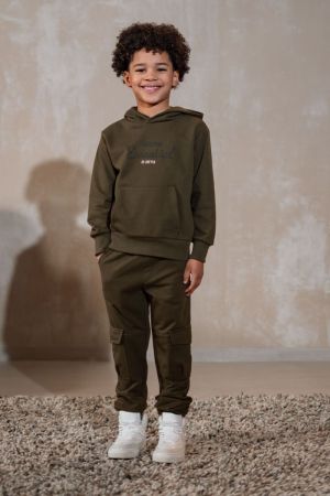 Broek sweaterstof army