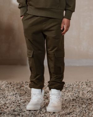 Broek sweaterstof army