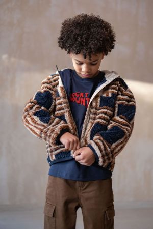 Gilet teddy met rits navy