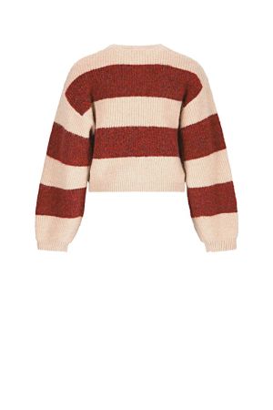 Pull gestreept ruby red
