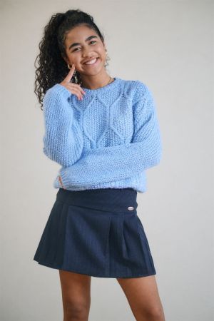 Pull fantasie tricot bright sky