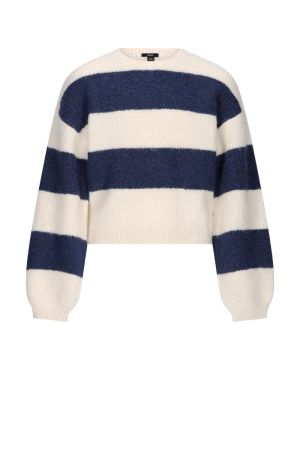 Pull gestreept navy blazer