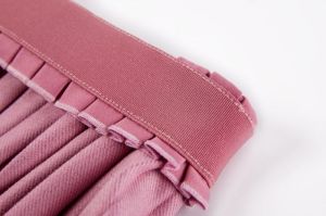 Rok effen,  plooien pink
