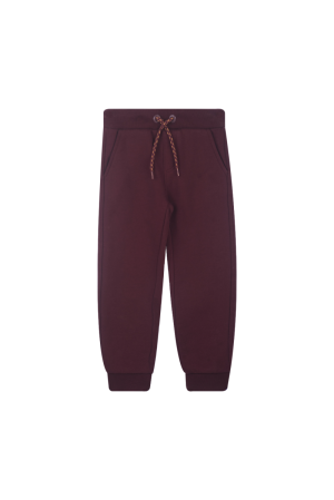 Broek sweaterstof bordeaux