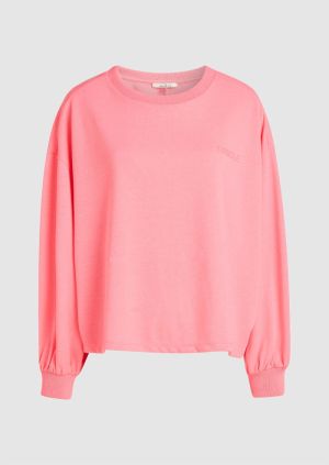 Sweater effen bright pink